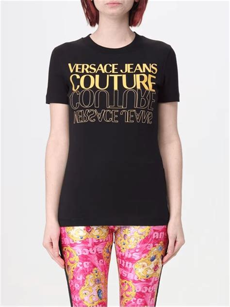 t shirt nera scritte versace rossa